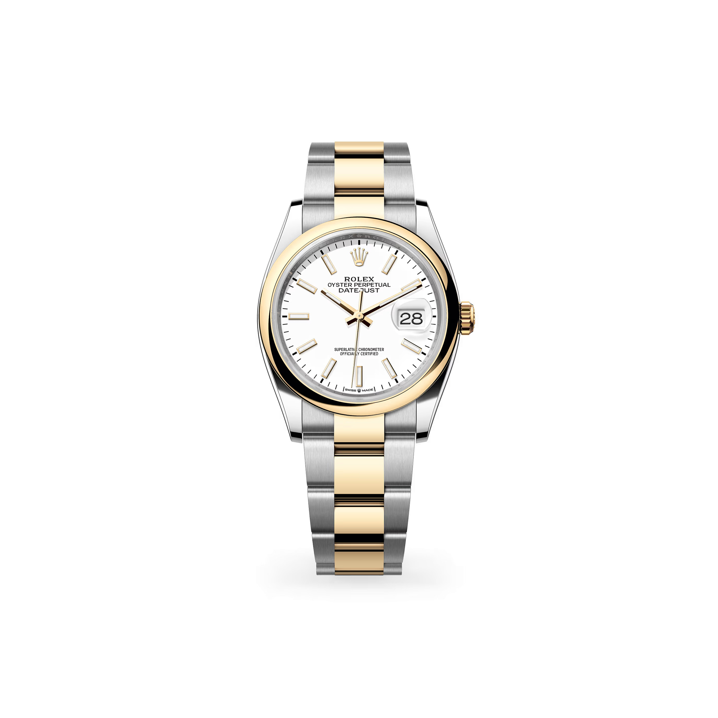 ROLEX DATEJUST 36 OYSTER, 36 MM, OYSTERSTEEL AND YELLOW GOLD M126203-0020